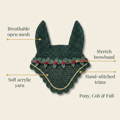 Handmade Christmas Crochet Horse Ear Bonnet